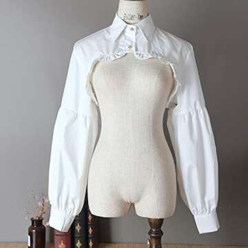 Elegtiskas Detachable Dickey Blouse False Collar Half Shirt Blouse Collar Crop Top