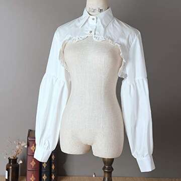 Elegtiskas Detachable Dickey Blouse False Collar Half Shirt Blouse Collar Crop Top