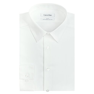Calvin Klein Men's Slim Fit Non-Iron Herringbone Dress Shirt