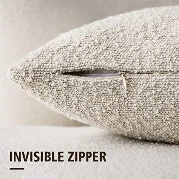 Foindtower Textured Boucle Throw Pillow Covers Set of 2
