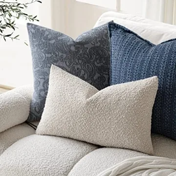 Foindtower Textured Boucle Throw Pillow Covers Set of 2