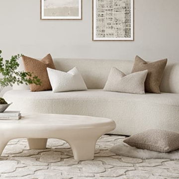 Foindtower Textured Boucle Throw Pillow Covers Set of 2