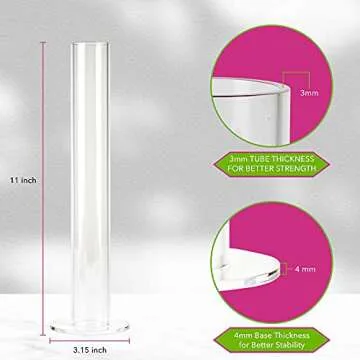 Strawbre Scrunchie Holder Stand Organizer, Hair Tie and Jewelry Storage, Teen Girls VSCO Stuff, Perfect for Gift and Bedroom Decor - Clear Acrylic 11 Inches Tower