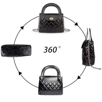 Quilted Crossbody Tote Bags for Women Small Top Handle Purse Trendy Designer Handbag Satchel Tote Shoulder Bag