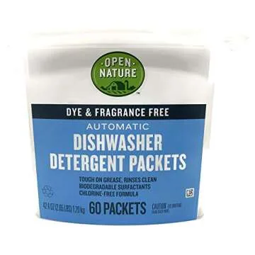 Open Nature Eco-Friendly Dishwasher Packets 60 Count