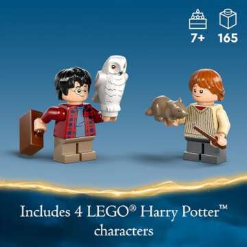 LEGO Harry Potter Flying Ford Anglia, Buildable Car Toy with 2 Minifigures for Role Play, Fantasy Playset for Kids, Harry Potter Car, Gift for Boys, Girls and Any Fan Ages 7 and Up, 76424
