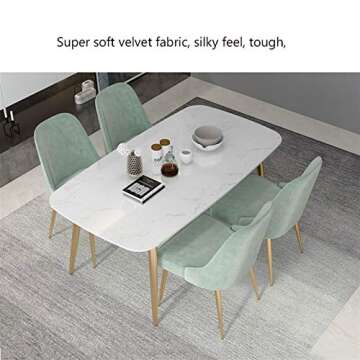 Ergonomic Velvet Dining Chair for Comfort and Style