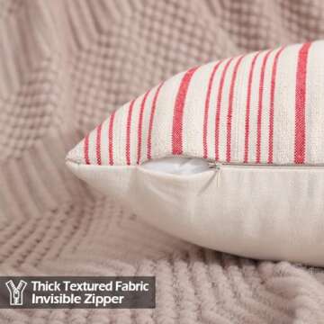 CARRIE HOME Red Plaid Pillow Covers for Christmas Decor