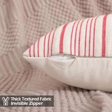 CARRIE HOME Red Plaid Pillow Covers for Christmas Decor