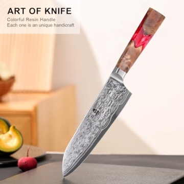 TUO 7" Santoku Knife AUS-10 Damascus Steel Hand Forged