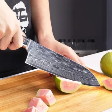 TUO 7" Santoku Knife AUS-10 Damascus Steel Hand Forged