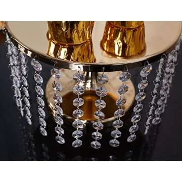 Crystal Pendant Cake Stand for Weddings and Events