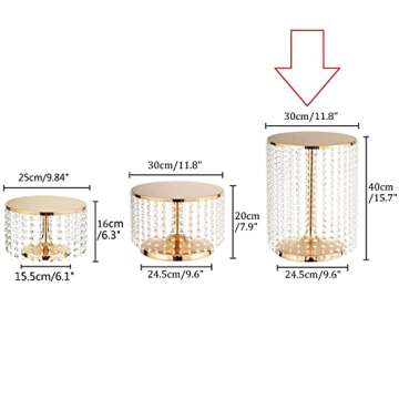 Crystal Pendant Cake Stand for Weddings and Events