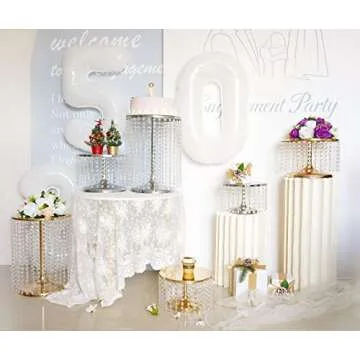 Crystal Pendant Cake Stand for Weddings and Events