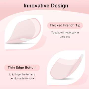 Yokilly 240 Piece French Fake Nails Kit - Acrylic Nail Set