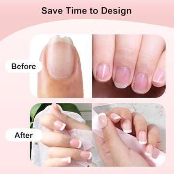 Yokilly 240 Piece French Fake Nails Kit - Acrylic Nail Set