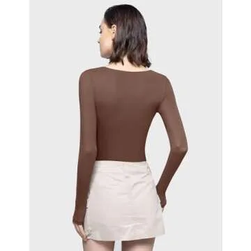 PUMIEY Long Sleeve Bodysuit - Elegant and Versatile
