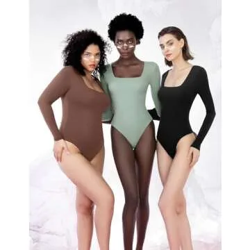 PUMIEY Long Sleeve Bodysuit - Elegant and Versatile