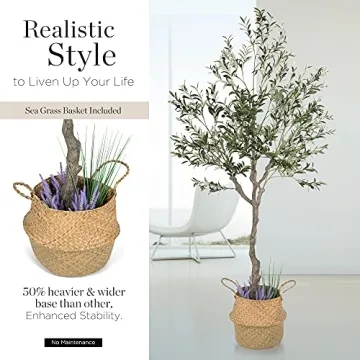 82 Inch Artificial Olive Tree for Effortless Home Decor