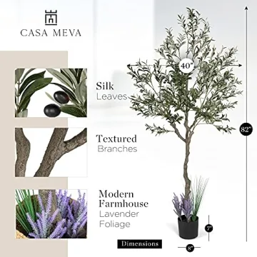 82 Inch Artificial Olive Tree for Effortless Home Decor