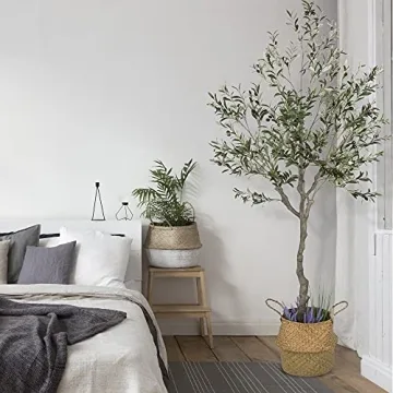 82 Inch Artificial Olive Tree for Effortless Home Decor