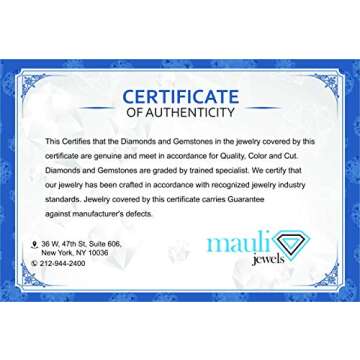 MauliJewels 0.50 Ct. Three-Stone Diamond Engagement Ring Women, 14K Solid Gold