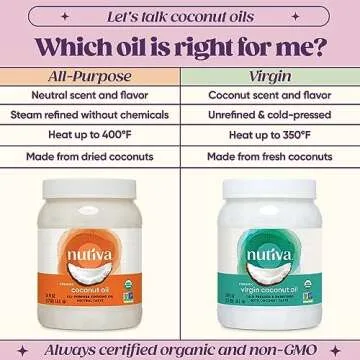 Nutiva Organic Virgin Coconut Oil - Cold Pressed, Unrefined, 54oz