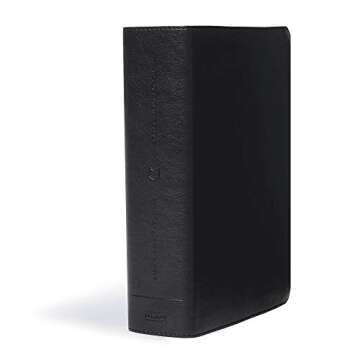 CSB He Reads Truth Bible, Black LeatherTouch Indexed, Black Letter, Wide Margins, Journaling Space, ...