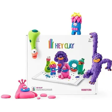 HEY CLAY Monsters - 18 Cans of Vibrant Air-Dry Clay with Fun App for Kids