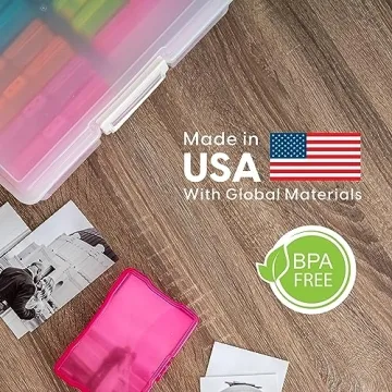 IRIS USA 4"x 6" Photo Storage Box - 2-Pack Organizer