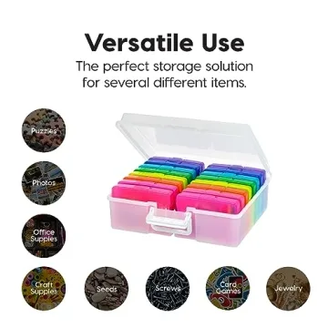 IRIS USA 4"x 6" Photo Storage Box - 2-Pack Organizer