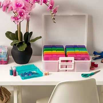 IRIS USA 4"x 6" Photo Storage Box - 2-Pack Organizer