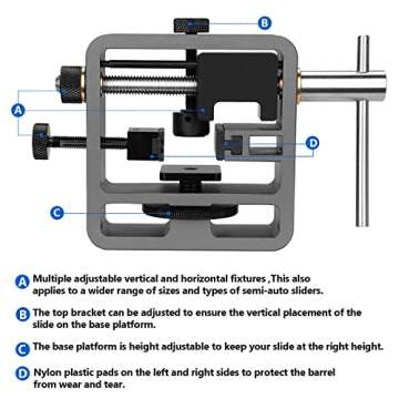 Pridefend Sight Pusher for Glock Square Slides,Sight Pusher Tool, Heavy Duty Pistol Rear Sight Pusher for Glock,Adjustment Sight Pusher for Handguns Semi-Auto Pistol Slides
