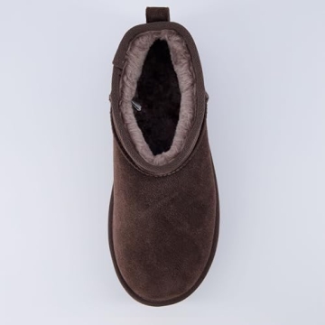 CUSHIONAIRE Hippy Women’s Platform Booties in Chocolate