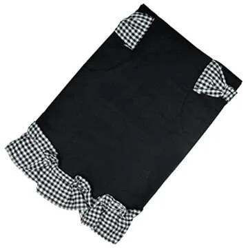 Rbenxia Women's Apron with Pockets Adjustable Bib Apron with Pockets Extra Long Ties Women Kitchen Apron for Cooking, Crafting, Gardening, Kitchen Women's Cake Apron With Pocket Black