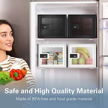 Medicine Lock Box for Safe Medication Storage, Lockable Storage Box for Refrigerator Food Safe, Combination Lock Box for Medication/Personal Items/Phone/Electronics/Snacks (White)