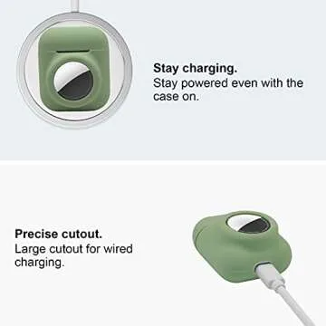 2 in 1 Silicone Protective Skin Cover Compatible with AirPod 1&2 and AirTag, Soft Comprehensive Protective Case with 2 PCS TPU Screen Protector, Anti-Scratch Anti-Fall Anti-Lost(AvocadoGreen)