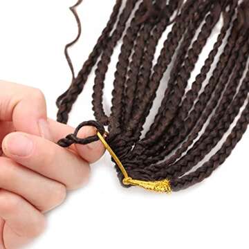 Bohemian Box Braids Crochet Hair 18 Inch Goddess Box Braids Crochet Hair for Black Women 8 Packs Boho Box Braids with Curly Ends 3X Crochet Braids Synthetic Braiding Hair T1B/30