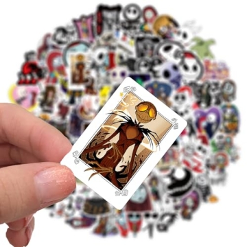 100Pcs The Nightmare Before Christmas Stickers for Water Bottles Skateboard Luggage Laptop Bumper Waterproof Vinyl Halloween Stickers Bulk for Boys Teens Adults (The Nightmare Before Christmas)
