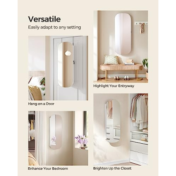 SONGMICS Jewelry Organizer with Lockable Mirror