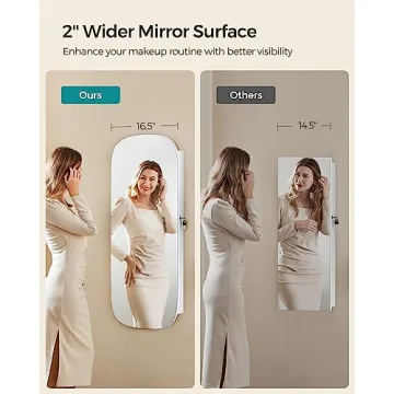 SONGMICS Jewelry Organizer with Lockable Mirror