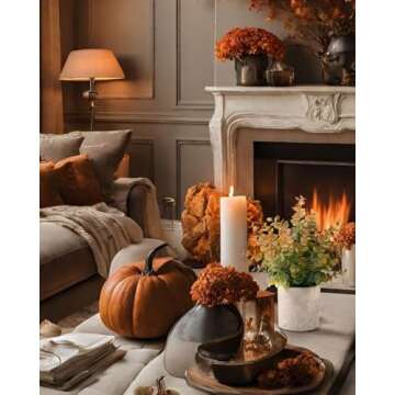 Coferset 2 Pack Fall Small Fake Plants Eucalyptus Potted Fall Artificial Plants Fall Decorations for Home Shelf Office Bathroom Desk Farmhouse Room Coffee Table Decor Fall Christmas Decor(Yellow)