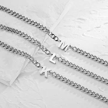 DuoDiner Letter L Necklace for Men & Women Initial Jewelry