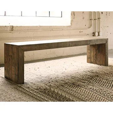 Rustic Wood Dining Bench by Ashley for Your Home