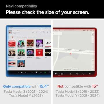 Spigen Tempered Glass Screen Protector [GlasTR EZ FIT] designed for Tesla Model 3(2024/2025), New Model Y (Juniper) 15.4" Dashboard Touchscreen - Matte/Anti Glare/Anti Finger Print