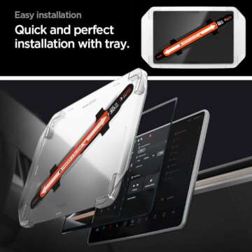 Spigen Tempered Glass Screen Protector [GlasTR EZ FIT] designed for Tesla Model 3(2024/2025), New Model Y (Juniper) 15.4" Dashboard Touchscreen - Matte/Anti Glare/Anti Finger Print