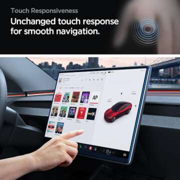 Spigen Tempered Glass Screen Protector [GlasTR EZ FIT] designed for Tesla Model 3(2024/2025), New Model Y (Juniper) 15.4" Dashboard Touchscreen - Matte/Anti Glare/Anti Finger Print