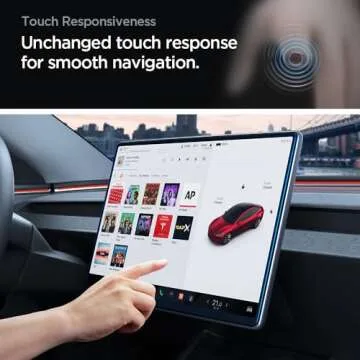 Spigen Tempered Glass Screen Protector [GlasTR EZ FIT] designed for Tesla Model 3(2024/2025), New Model Y (Juniper) 15.4" Dashboard Touchscreen - Matte/Anti Glare/Anti Finger Print
