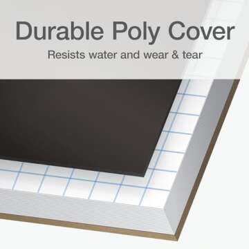 Oxford 1 Subject Graph Notebook - Pack of 3 Quad Ruled (4 X 4) - 8.5 x 11 Grid Paper Notebook - Black Red, And White Covers, 100 Perforated Sheets - For Math, Drawing, And Engineering