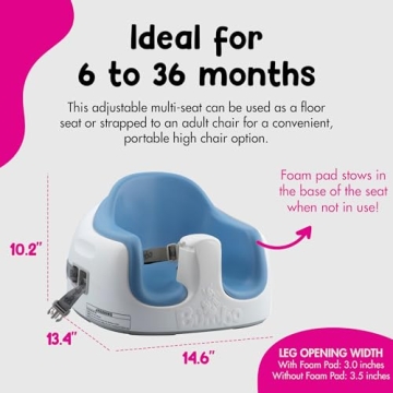 Bumbo 3-in-1 Baby Seat Booster with Tray Powder Blue